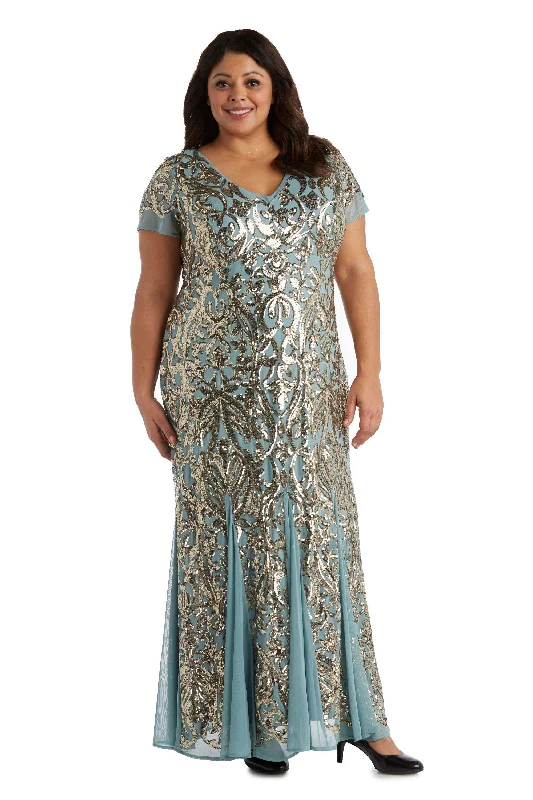 R&M Richards 5515W Long Plus Size Formal Dress Sale