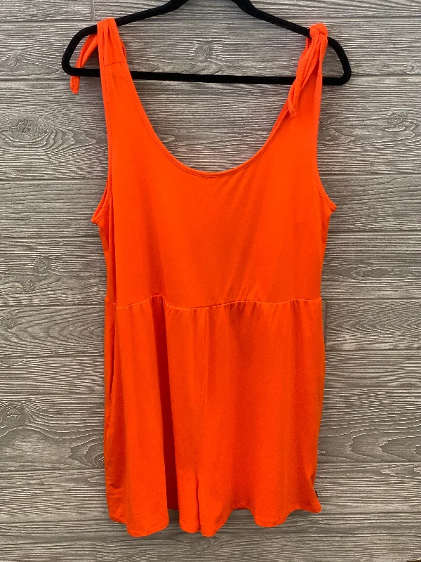 Orange Romper Clothes Mentor, Size M