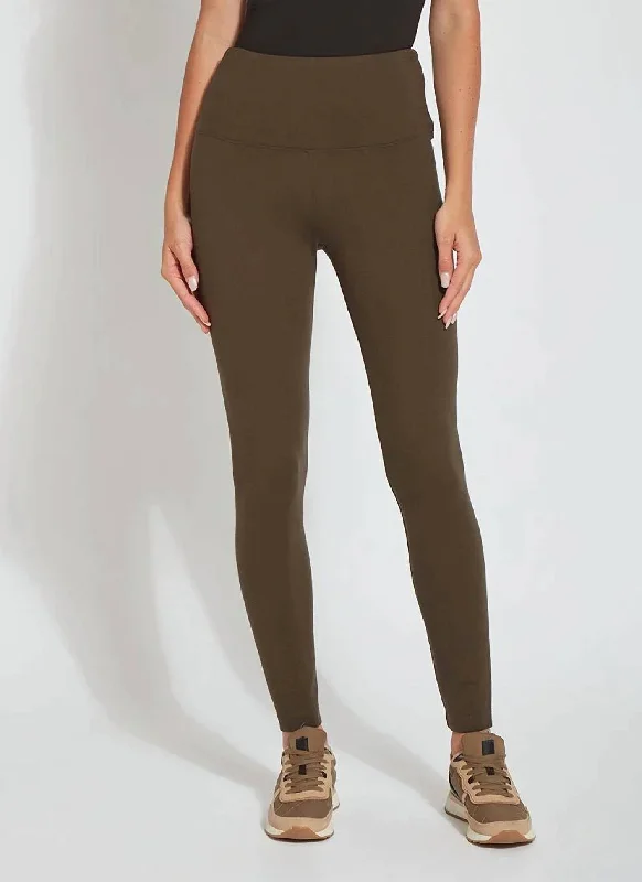 Angled Seam Legging In Olive