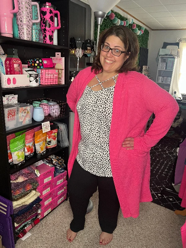 Lola Cardigan in Hot Pink