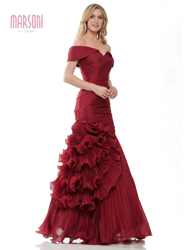 Marsoni MV1241 Long Off Shoulder Formal Mermaid Dress