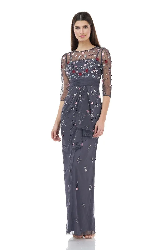 JS Collections Long Formal Floral Beaded Gown Sale