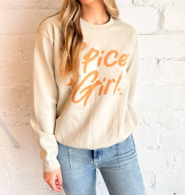 Spice Girl Sweatshirt In Sand