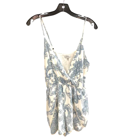 Romper Designer By Tobi In Blue & White, Size: S