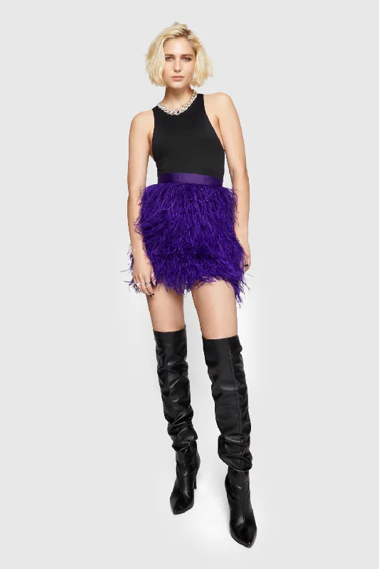 Feather Mini Skirt