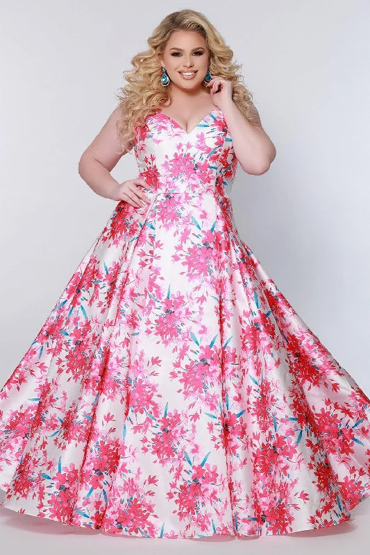 Sydneys Closet CE2207 Long Formal Plus Size Floral Dress