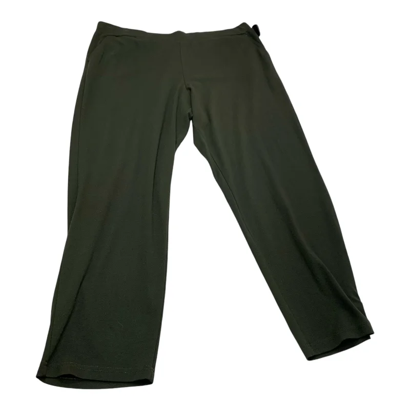 Pants Leggings By Appleseeds In Green, Size: Xl