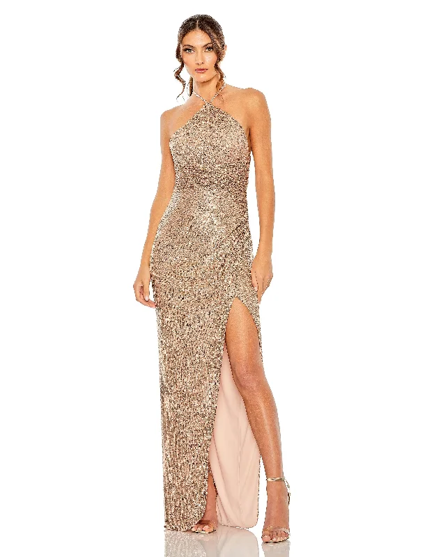 Mac Duggal 27128 Prom Long Halter Formal Gown Sale