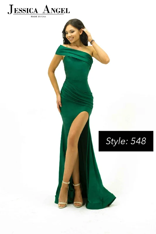 Jessica Angel One Shoulder Long Formal Gown 548 Sale