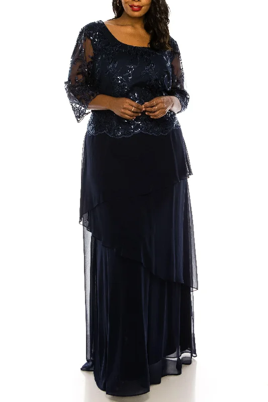 Le Bos Long Formal Plus Size Chiffon Dress Sale 27722