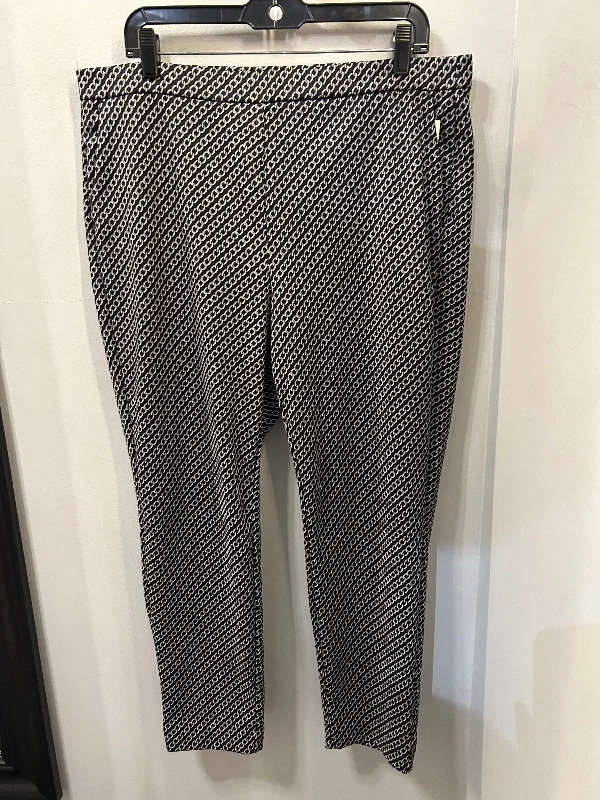 Pants Leggings By Michael By Michael Kors In Black & Grey, Size: 14