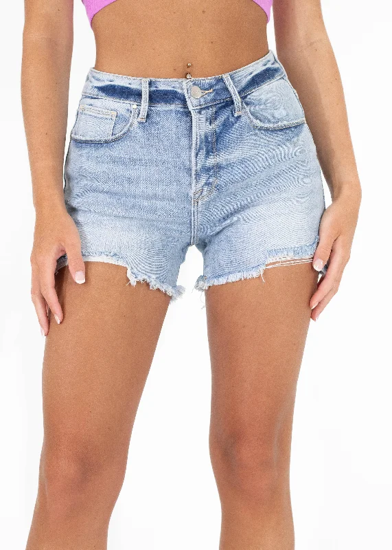 Risen Scarlet HR Distressed Shorts