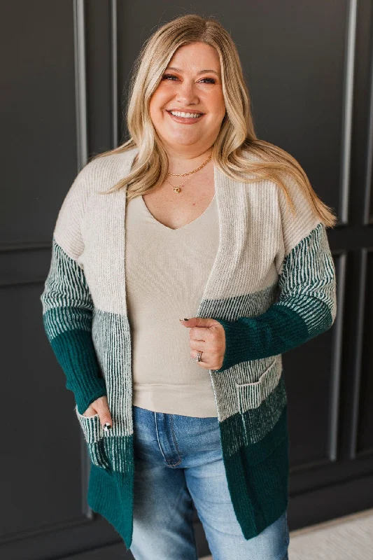 Just For Once Open Front Cardigan- Dark Teal