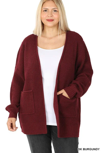 L, XL & 1X ONLY Warm Wishes Cardigan in Dark Burgundy