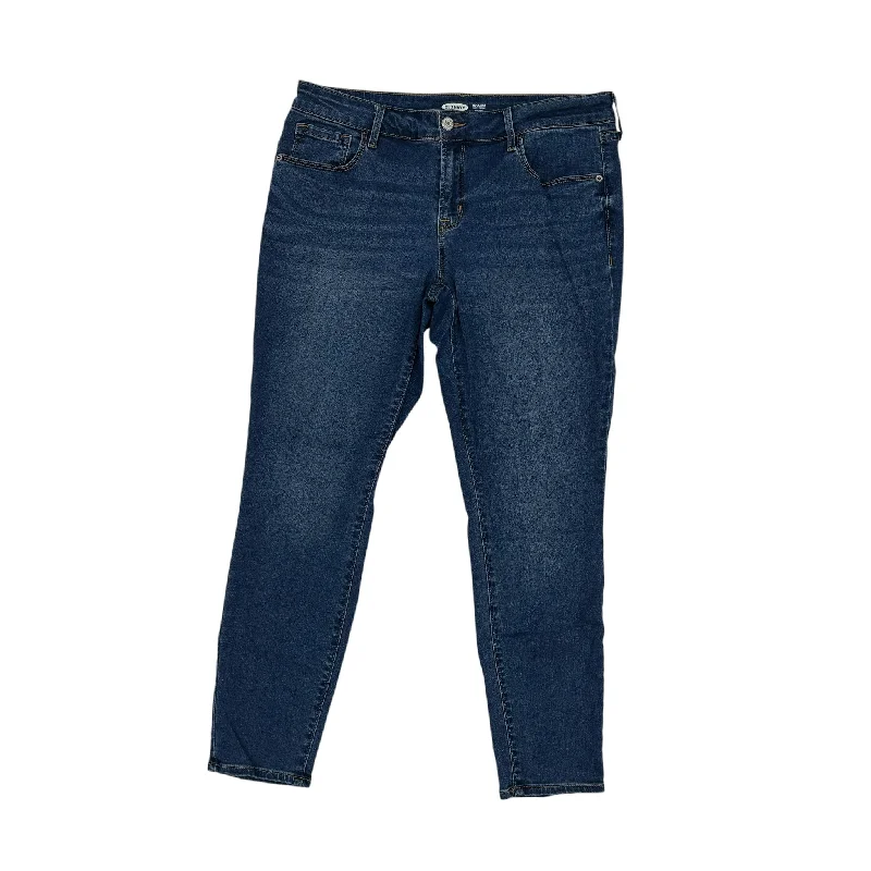 Jeans Skinny By Old Navy In Blue Denim, Size:12