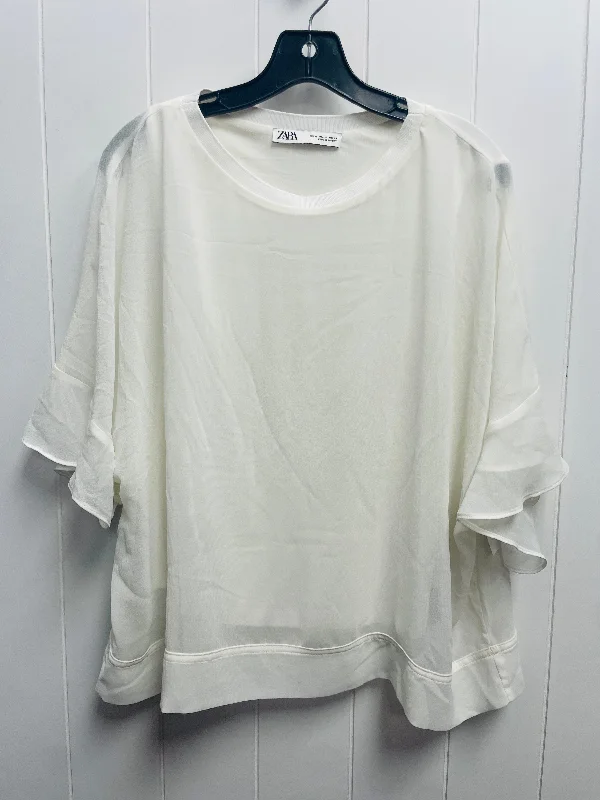 Blouse Short Sleeve By Zara  Size: Xs