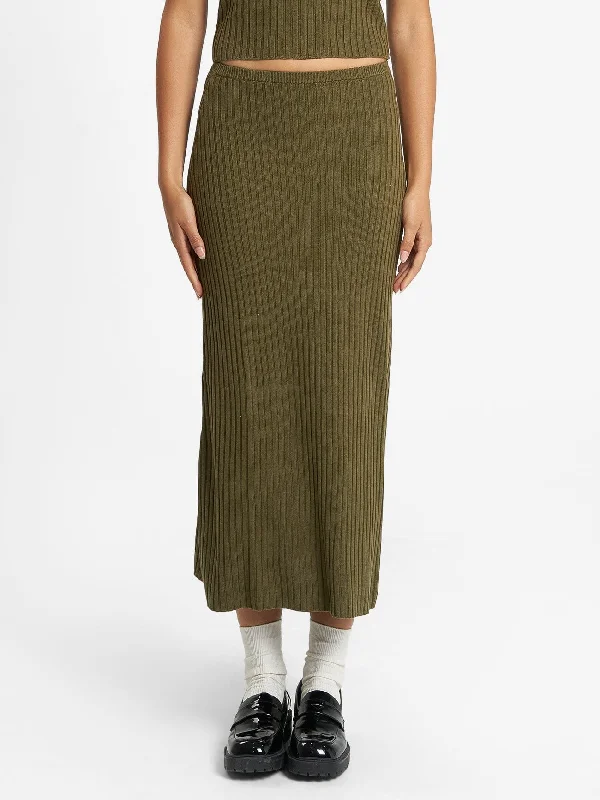 Bronte Knit Skirt - Tarmac