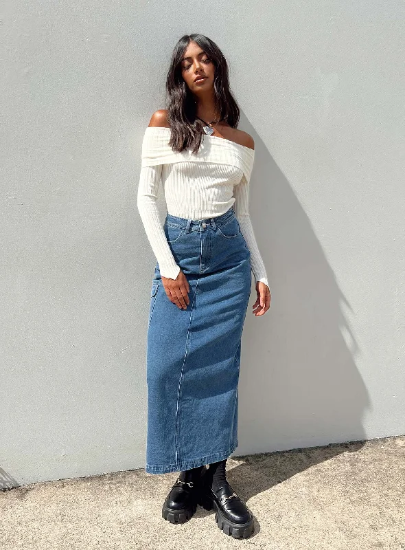 Harben Denim Maxi Skirt