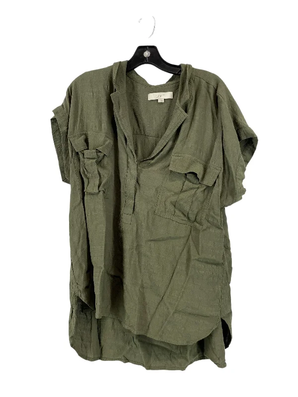 Top Short Sleeve By Loft In Green, Size: Xl