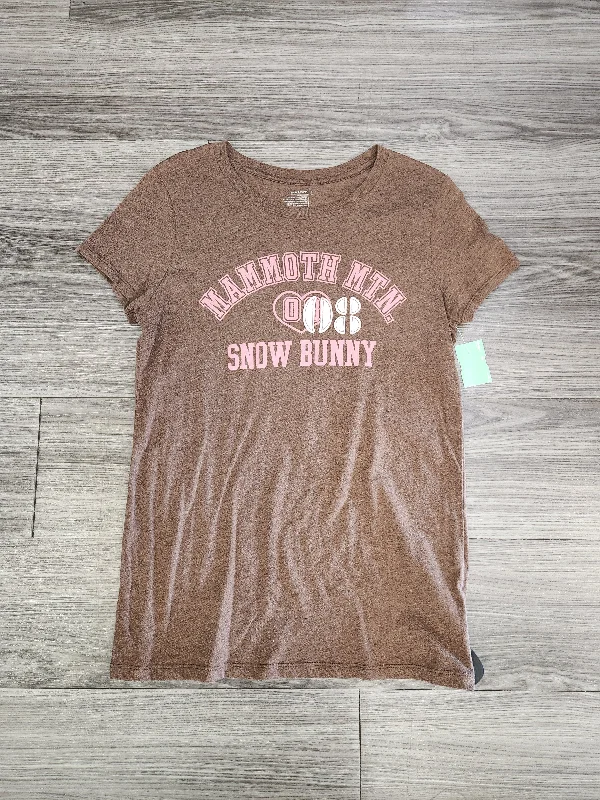 Top Short Sleeve By Old Navy In Brown, Size: L