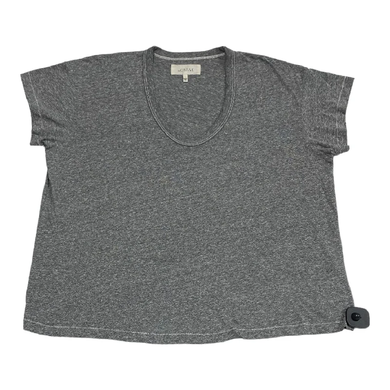 Top Short Sleeve By The Great. In Grey, Size: S