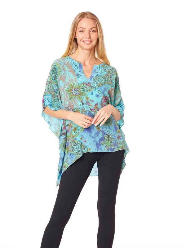 Tianello "Felina" Print Washable Silk "Ceravé Kaftan"