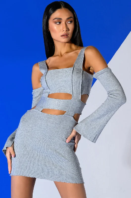 ALICIA KNIT CUT OUT MINI DRESS