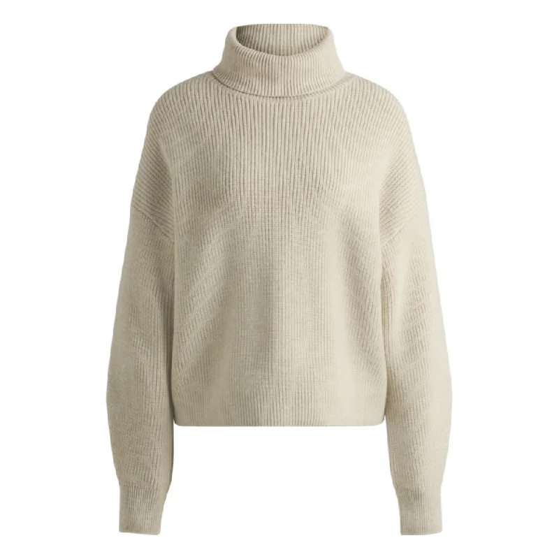 Ribbed rollneck sweater in wool