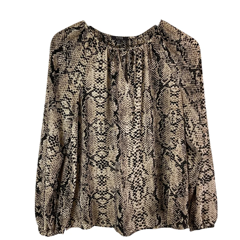 Top Long Sleeve By Clothes Mentor In Snakeskin Print, Size: S