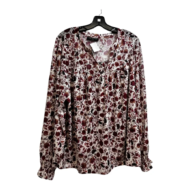 Top Long Sleeve By Lane Bryant In Floral Print, Size: 1x