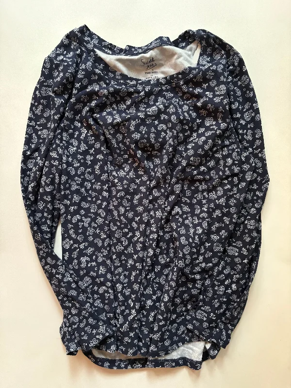 Top Long Sleeve By Pink Rose In Blue, Size: 1x