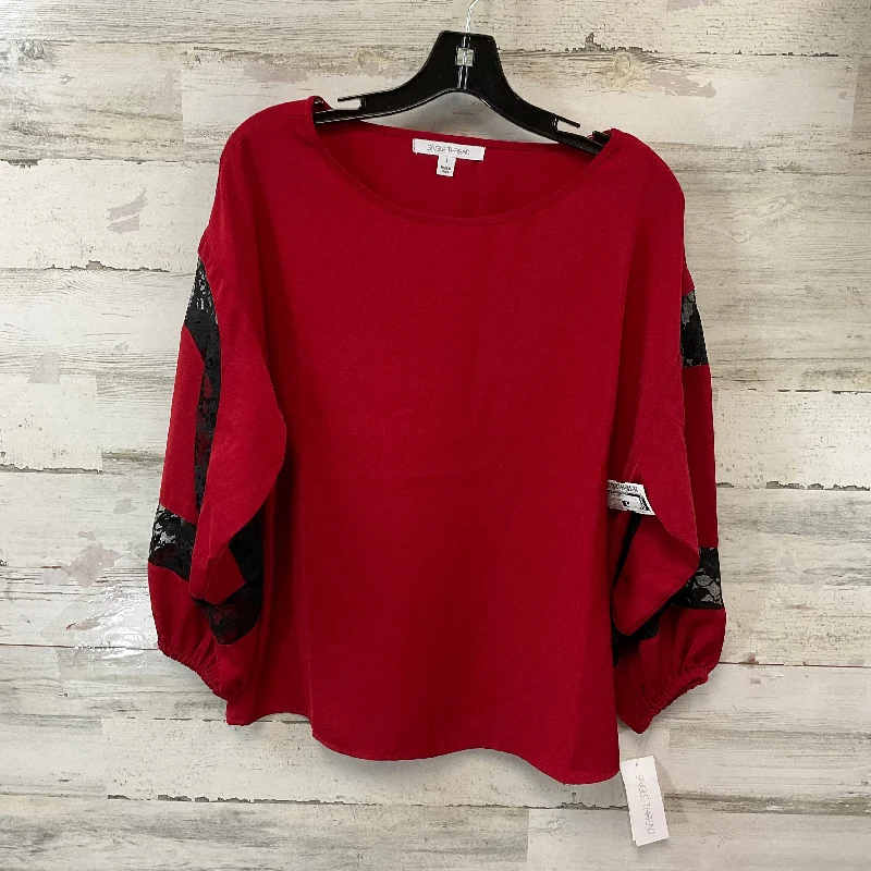 Top 3/4 Sleeve By SINGLE THREAD In Red, Size: S