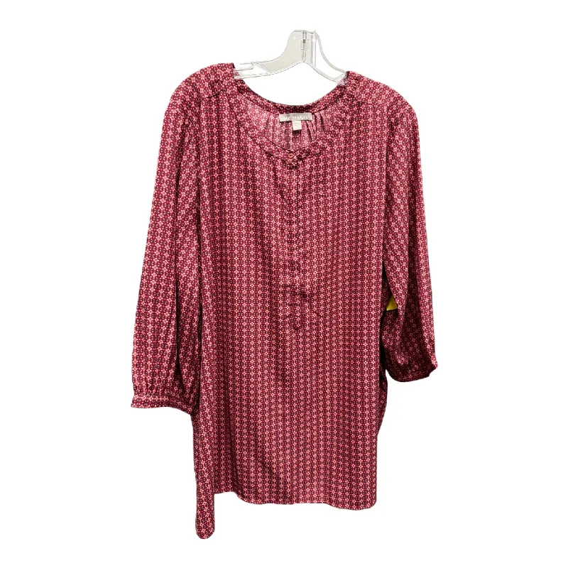 Top 3/4 Sleeve By Woman Within In Red, Size: 2x