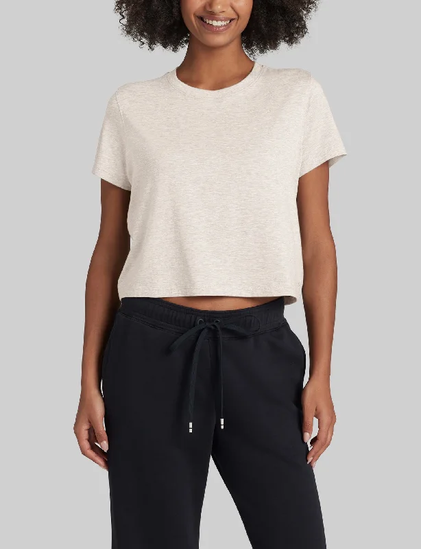 Women's Second Skin Not-Too-Cropped Crew Neck Tee