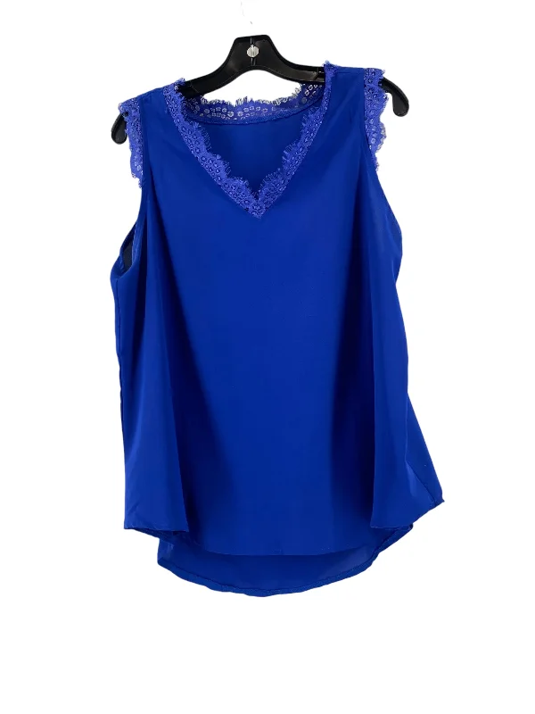 Blue Top Sleeveless Clothes Mentor, Size Xl