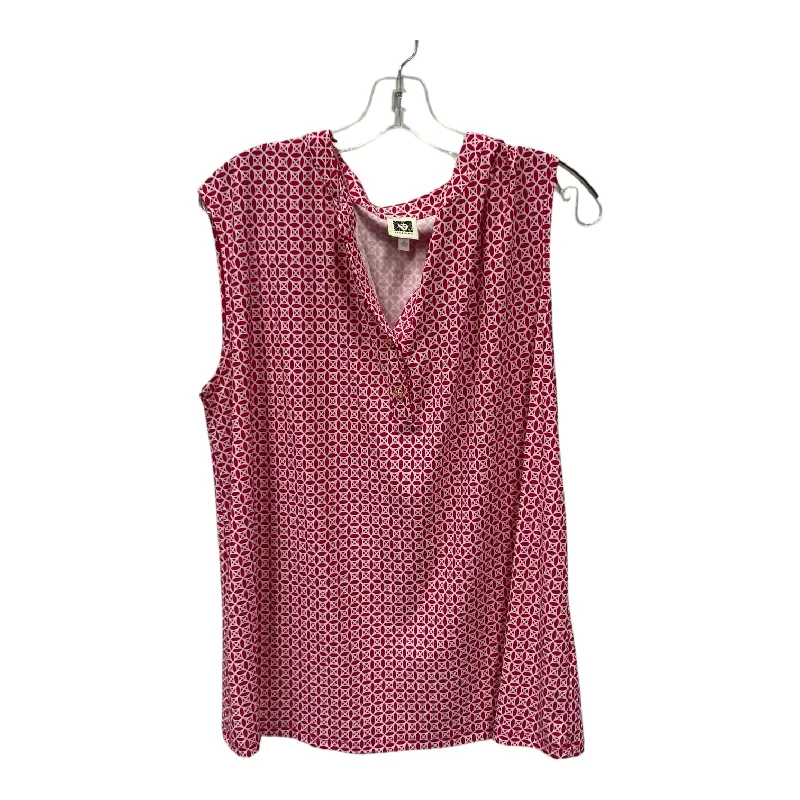 Top Sleeveless By Anne Klein In Pink, Size:1X