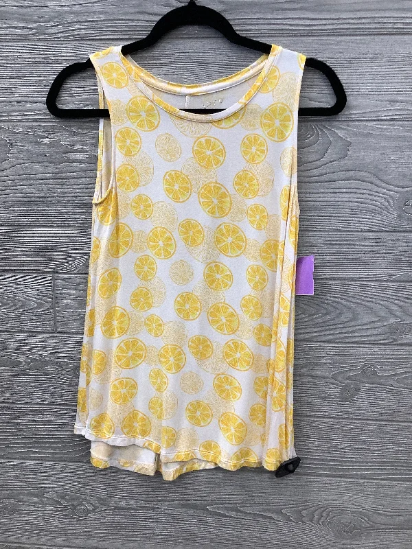 Top Sleeveless By Apt 9 In Yellow, Size: S