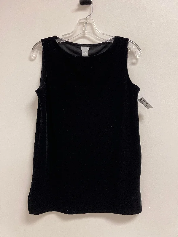 Top Sleeveless By Chicos In Black, Size: S