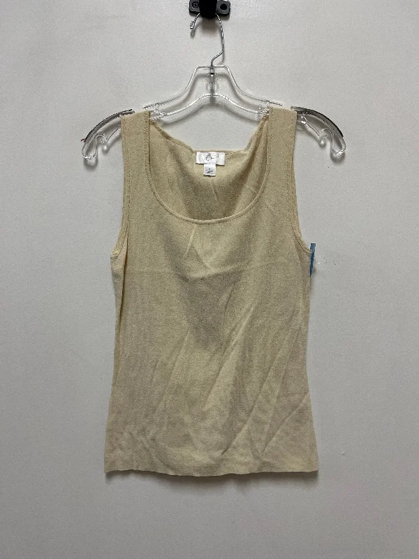 Top Sleeveless By Loft In Cream, Size: S