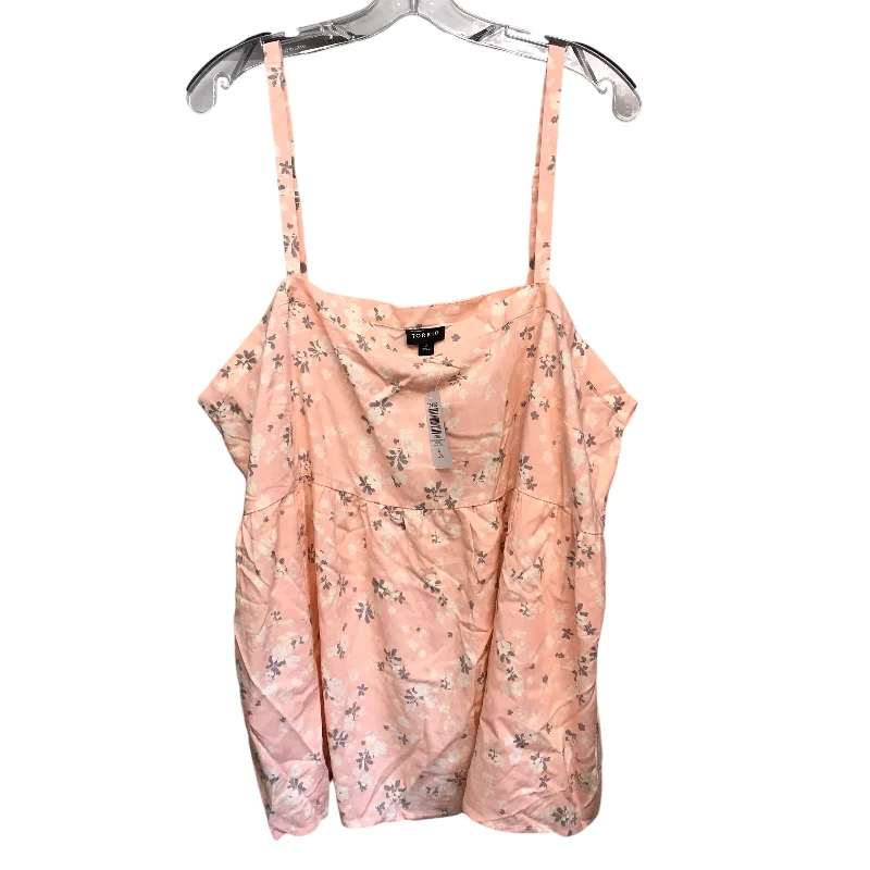 Top Sleeveless By Torrid In Floral Print, Size:2X