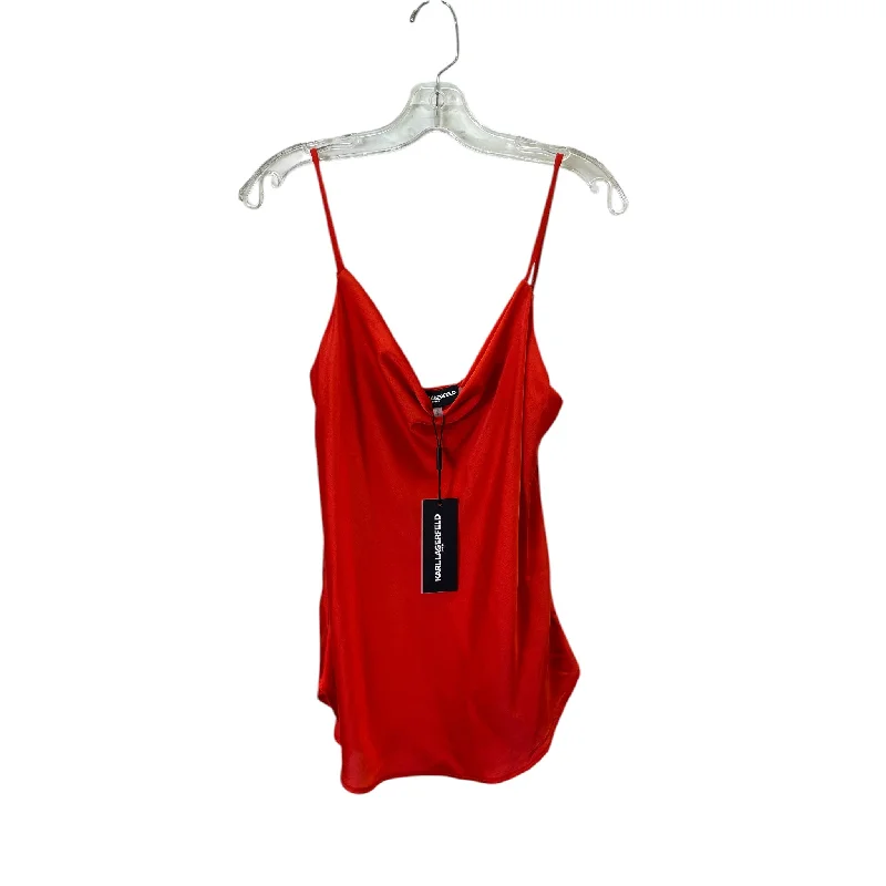 Top Sleeveless Designer By Karl Lagerfeld In Red, Size:S